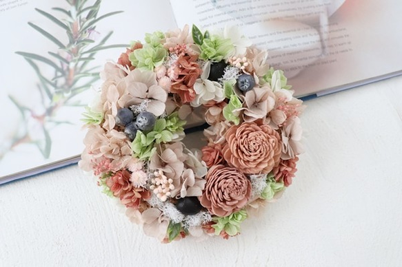 大人気！ リース アンティーク クラウドピンク mini 02 2枚目の画像