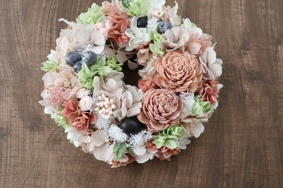 大人気！ リース アンティーク クラウドピンク mini 02 6枚目の画像