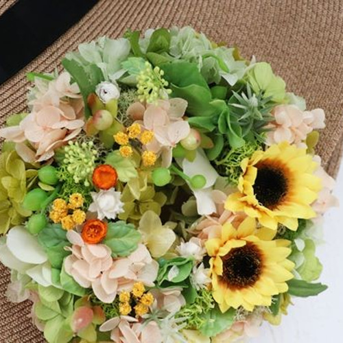 再7 向日葵 リース mini ~Sunflower~ リース HORTENSIA