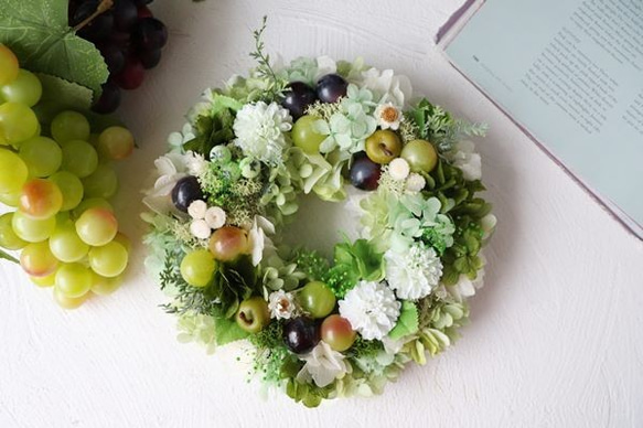 再販×9 リース マスカット グリーン 5枚目の画像