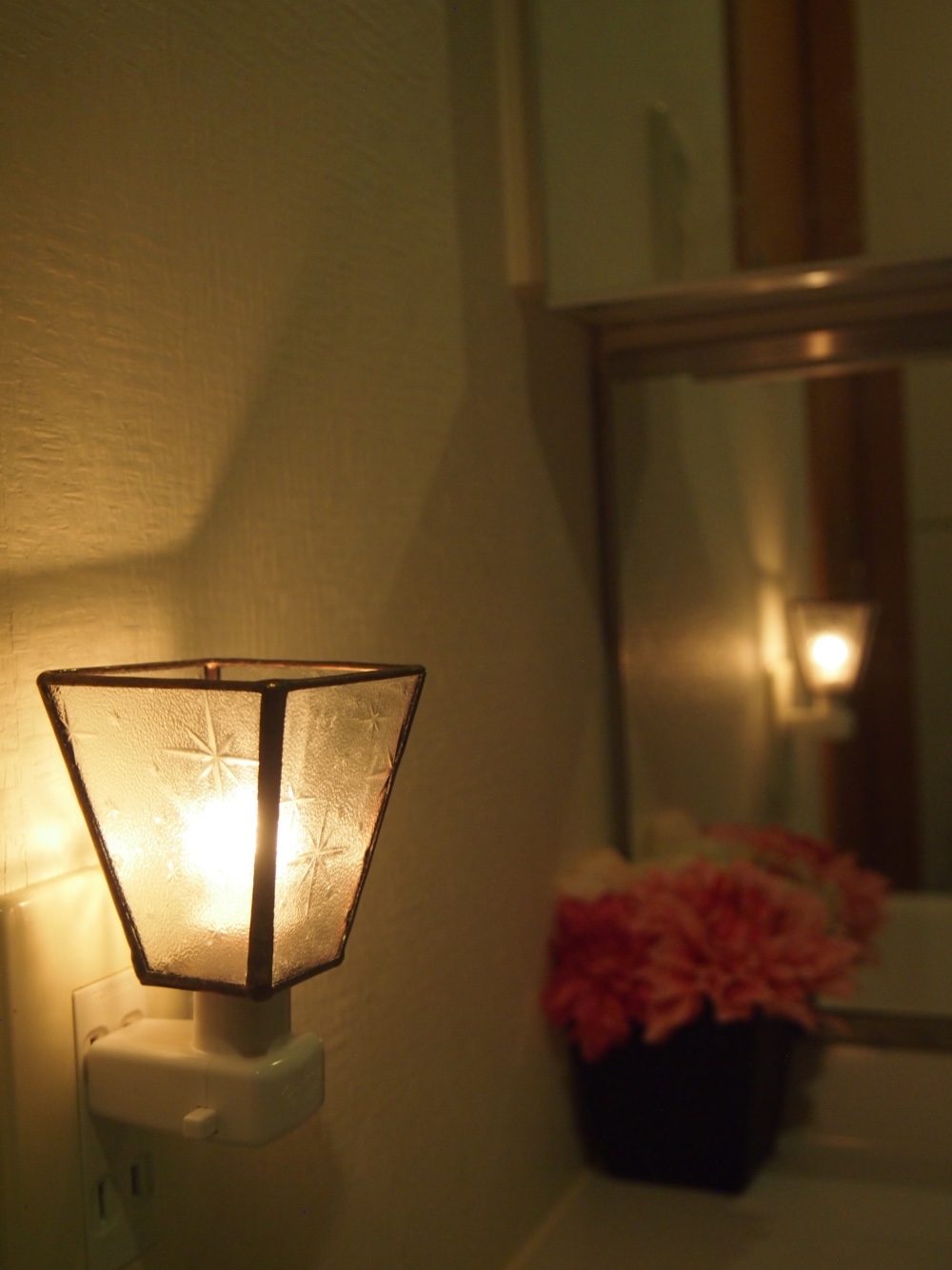 【希少！昭和ガラス（銀河）】のおやすみランプ【受注制】