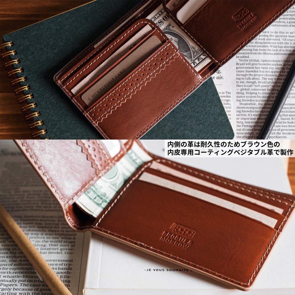 最高級手縫いのクラシック二つ折り財布 スクラッチ 天然牛革 カップル記念日の名入れ プレゼント BM11