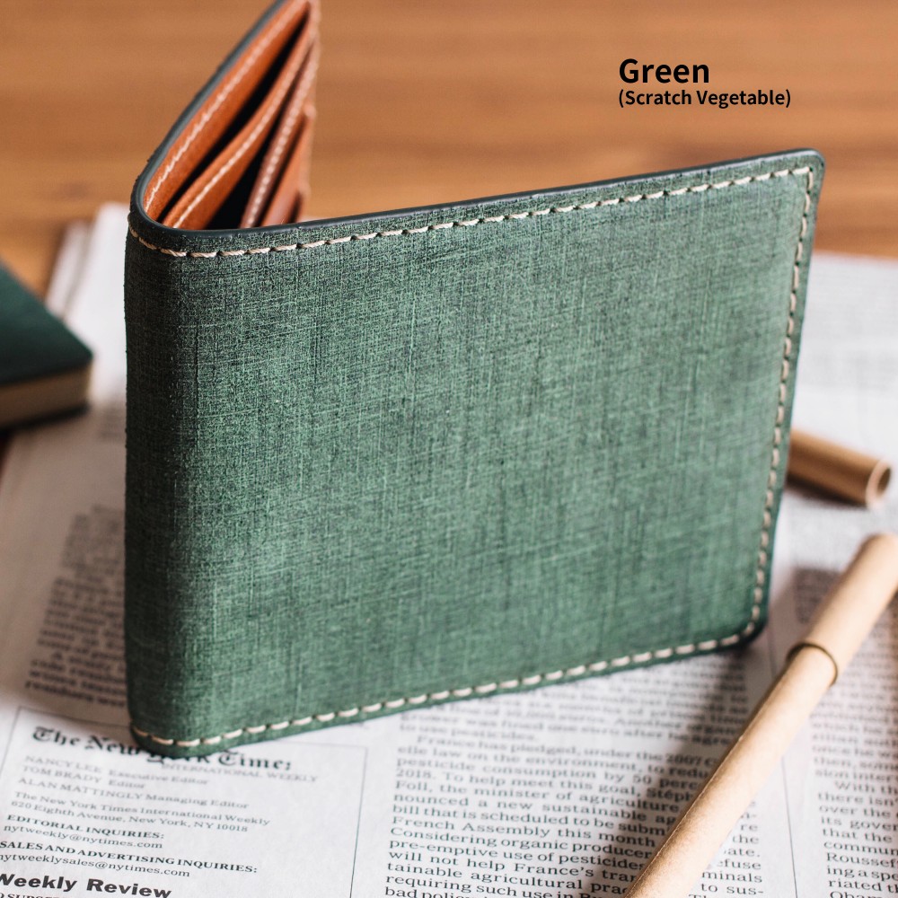 最高級手縫いのクラシック二つ折り財布 スクラッチ 天然牛革 カップル記念日の名入れ プレゼント BM11