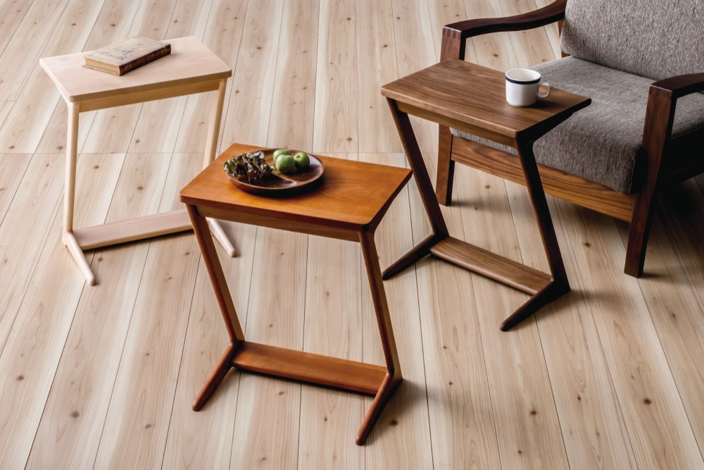 飛騨の家具 サイドテーブル(巾45㎝) ST-45 イバタインテリア