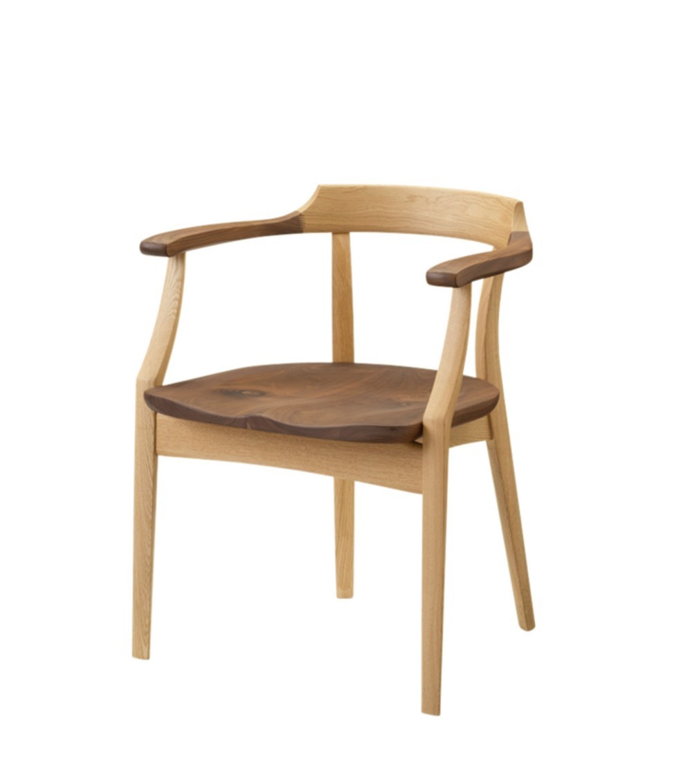 飛騨の家具　サイン　アームチェア　ウォルナット×オーク　DCA-K184　イバタインテリア