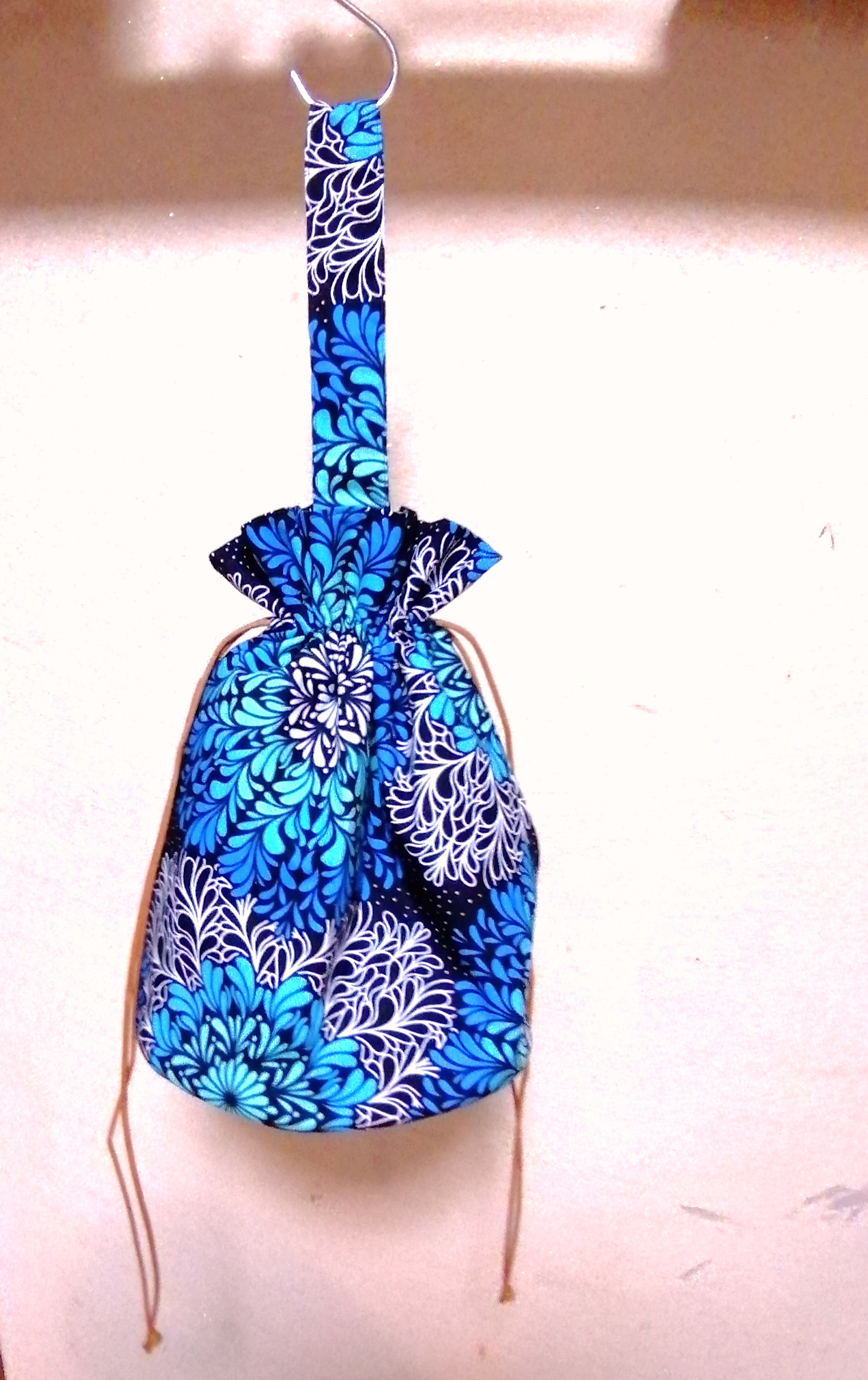 ハレノヒバッグ　3way 巾着トートバッグ　花火　青