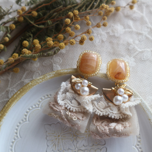 【専用】【2way*】さんかくシルバーピアスにインド刺繍リボンタッセル 専用】【2way*】さんかくシルバーピアスにインド刺繍リボンタッセル