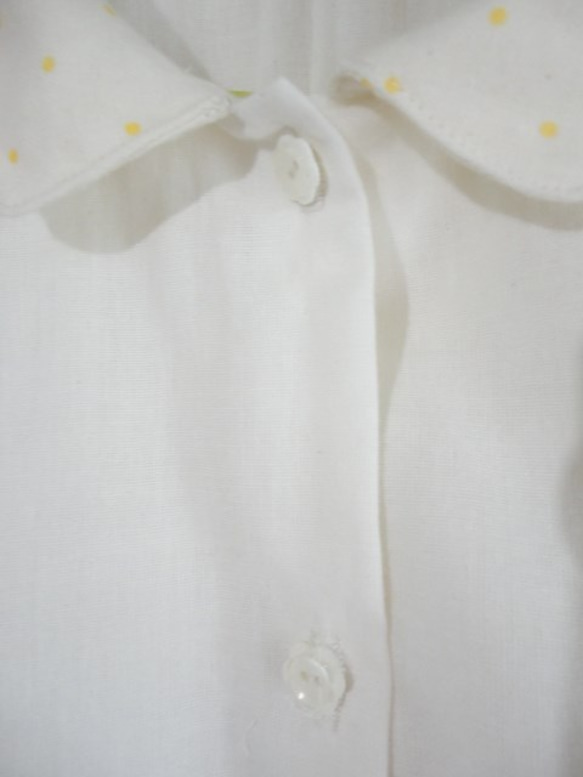 送料無料 ハンカチ袖のふんわりブラウス  イエローS 5枚目の画像