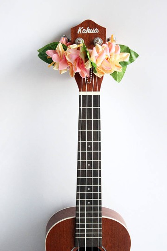 ウクレレリボンレイ ハワイアンクラフト ウクレレストラップ 楽器アクセサリー クロッカス ギター アロハ 演奏会に 10枚目の画像