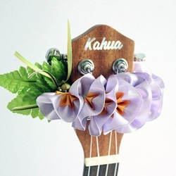 尤克里裡絲帶花環夏威夷工藝尤克里裡背帶樂器配件雞蛋花吉他阿羅哈音樂會用 第1張的照片