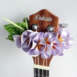 尤克里裡絲帶花環夏威夷工藝尤克里裡背帶樂器配件雞蛋花吉他阿羅哈音樂會用 第3張的照片