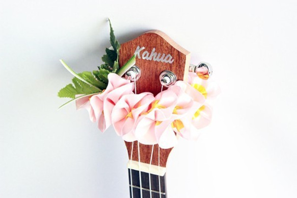 尤克里裡絲帶花環夏威夷工藝尤克里裡背帶樂器配件雞蛋花吉他阿羅哈音樂會用 第8張的照片
