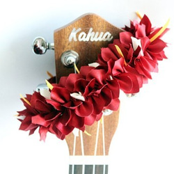 尤克里裡絲帶花環夏威夷工藝尤克里裡背帶樂器配件三角梅吉他阿羅哈音樂會用 第11張的照片