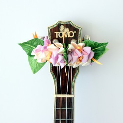 尤克里裡絲帶雷夏威夷工藝尤克里裡背帶樂器配件番紅花吉他阿羅哈音樂會用 第1張的照片