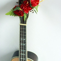 ウクレレリボンレイ ハワイアンクラフト ウクレレストラップ 楽器アクセサリー ハイビスカス ギター アロハ 演奏会に 9枚目の画像