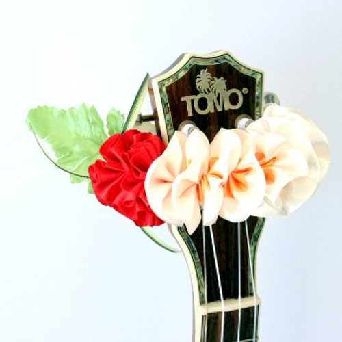 感謝価格❣️Aloha～❣️プルメリア、バラ、ウクレレ夏アレンジ❁⃘*.゜ 感謝価格❣️Aloha～❣️プルメリア、バラ、ウクレレ夏アレンジ❁⃘*.゜