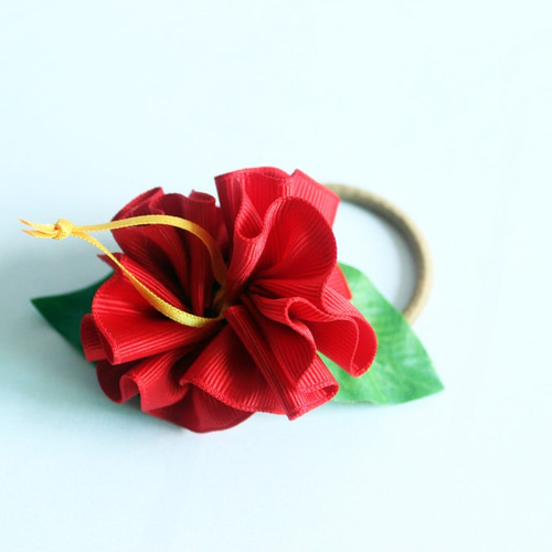No.52❁ハワイアンシュシュ❁ハンドメイド❁フラ❁ハイビスカス 