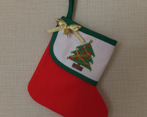 クリスマス靴下 サンタの靴下 クロスステッチ刺繡 タペストリー