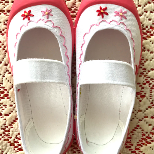 上履き入れ×2 ヌビ　ハート刺繍 1_57a047cbd10dec33bcaf75e9736a