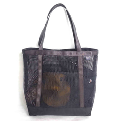 トートバッグB+ ハリのあるナイロンメッシュ ブラック X-Pac トート