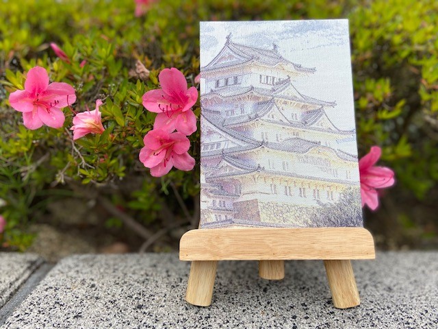 御城印帳(姫路城)　『シルクの生地を使用』