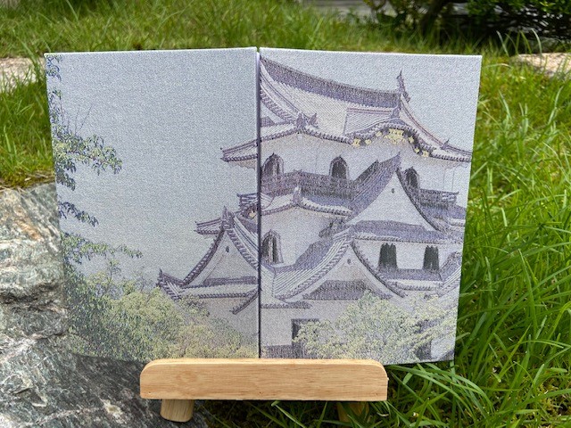 御城印帳(彦根城『新緑バージョン』)　『シルクの生地を使用』