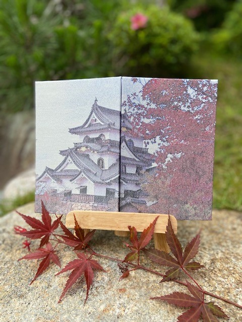 御城印帳(彦根城『紅葉バージョン』)　『シルクの生地を使用』