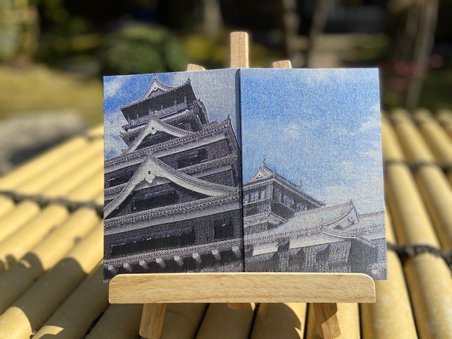 御城印帳(熊本城)　『シルクの生地を使用』