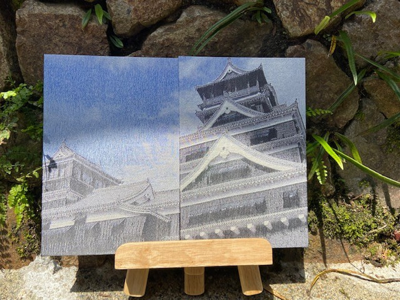 御城印帳(熊本城)　『シルクの生地を使用』 4枚目の画像