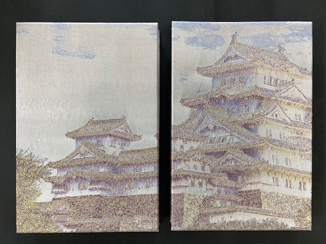 御城印帳(姫路城【金糸使用バージョン】)　『シルクの生地+金糸使用』