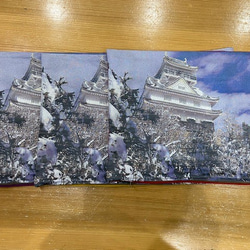 写刺織クッションカバー(岐阜城)　『シルクとポリエステルの融合』 4枚目の画像