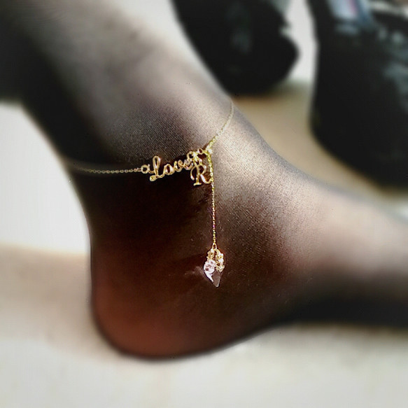 Re:4 ー＊Love initial charm anklet ＊ー 1枚目の画像