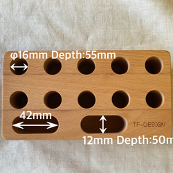木製ツールスタンド　ペン立て 5枚目の画像