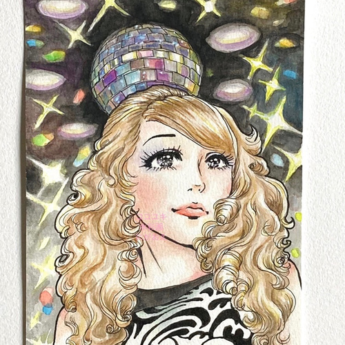 オーダーメイド 似顔絵 【水彩画タイプ】B4サイズ 額装_オーダー