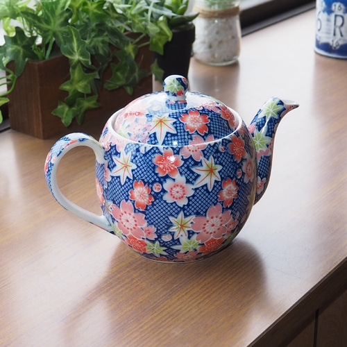 瀬戸焼 ティーポット 鹿の子友禅 ティータイム/おうちカフェ/おうち