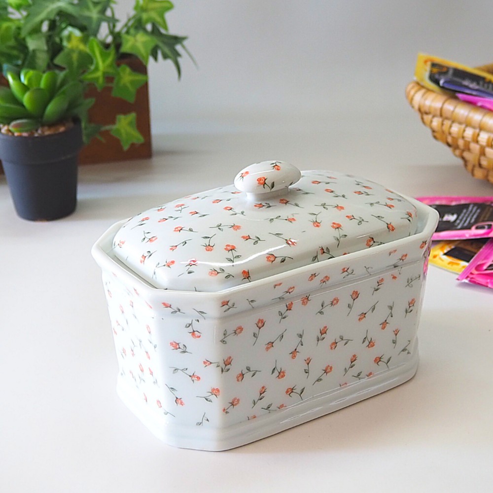 お値下げ♡イマンローズバスケットスイーツケースキャニスター小物入れ