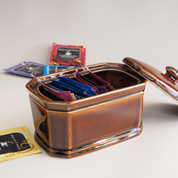 瀬戸焼 ティーバッグキャニスター 飴 ティータイム/おうち時間