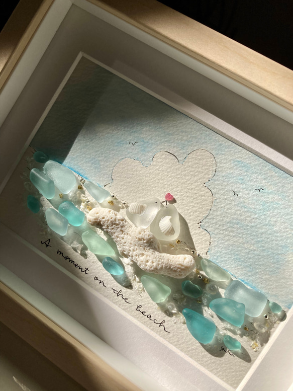 すごいのたくさん✨海の中原画】シーグラスアート