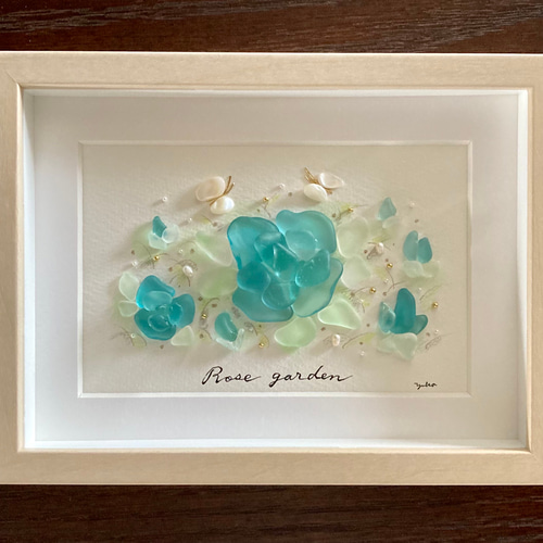 シーグラスアート*・゜゜・*:.。..。garden*・゜゜・*:.。.. ローズ