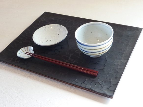 卓上膳 のみ目象谷塗 39cm【香川漆器/87.5】 大皿 87.5(ハチジュウナナ