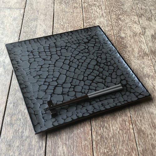 角盆 のみ目象谷塗 33cm【香川漆器/87.5】 大皿 87.5(ハチジュウ