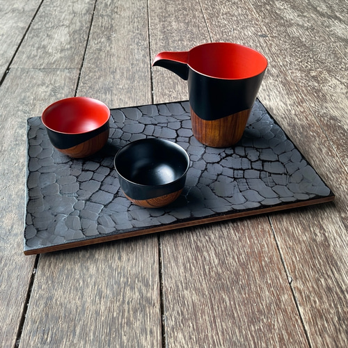 茶菓盆 のみ目象谷塗 30cm【香川漆器/87.5】 大皿 87.5(ハチ