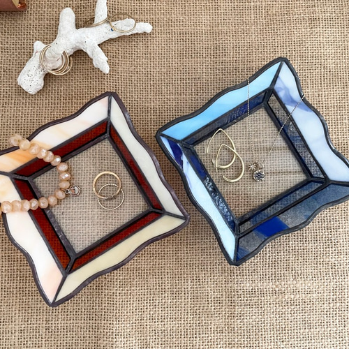 専用！ステンドグラストレイ2種 ステンドグラストレイ（小物入れ）マルチカラー | Stainedglass