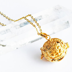 ★ 包郵【GOLD K24RGP】可以取出巴厘島神“男爵”的內容物的純金鍍膜吊墜（砂金石） 第3張的照片