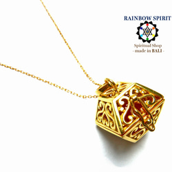 ★免運費★ [GOLD K24RGP] 心型方形純金鍍金吊墜（紅玉髓） 第3張的照片