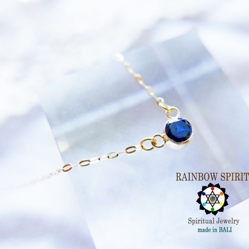 ☆送料無料☆［K18YG］ブルーサファイアの18金イエローゴールド