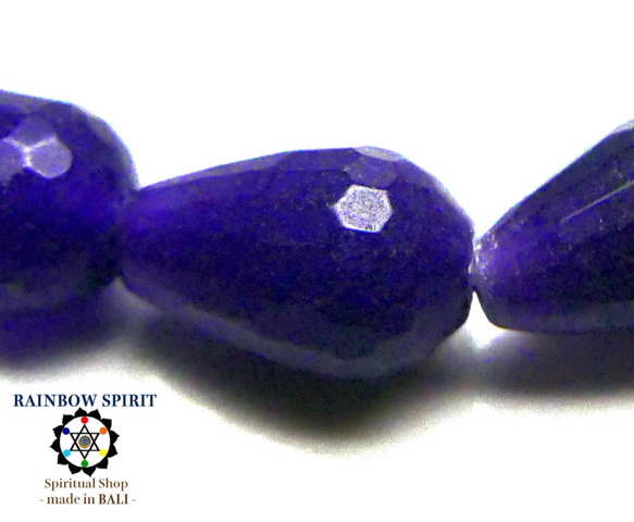 ★免費送貨★巴厘島和尚出品的純淨能量石手鍊（紫色瑪瑙/水滴型/均碼） 第4張的照片