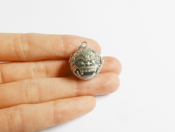免運費 [Silver925] 銀治癒項鍊（螢石/螢石），可以讓你取出峇裡島神「巴龍」的內部 第4張的照片