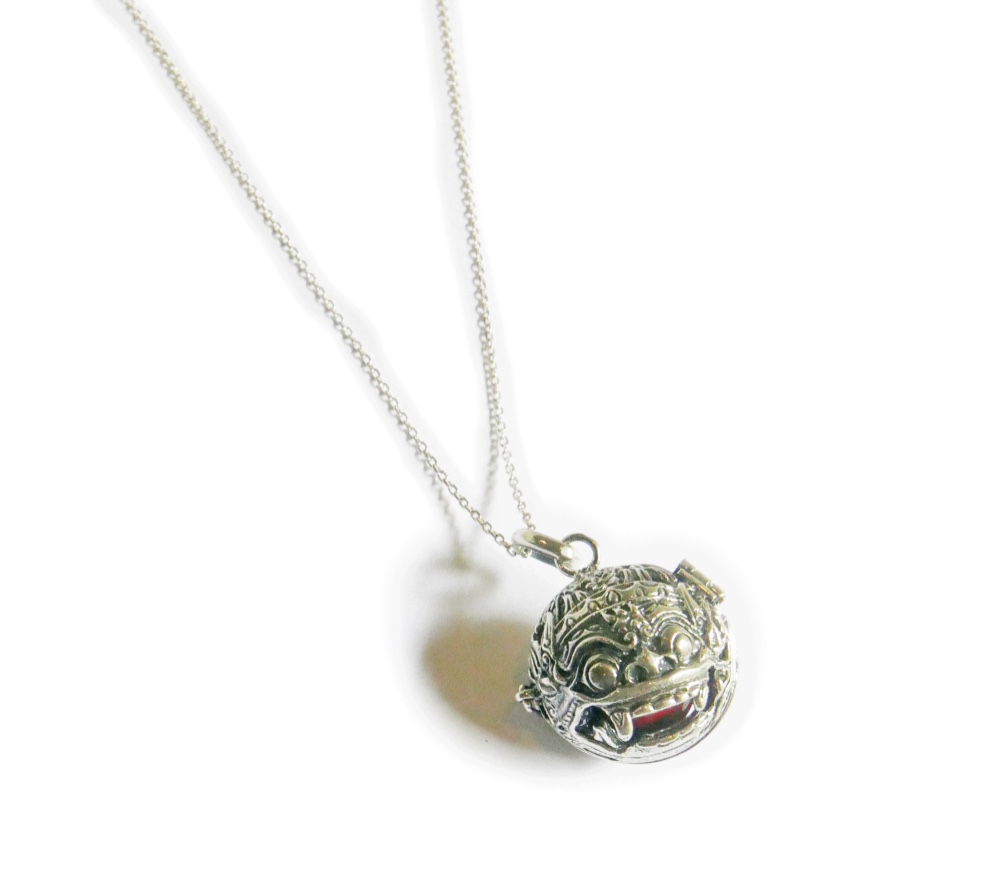 ✼プラチナ加工✼ジャスパーのネックレス༺ぱかりと開けられる•*•幸運を呼ぶ聖なるバロン༻天然石アクセサリー/メンズ/男性