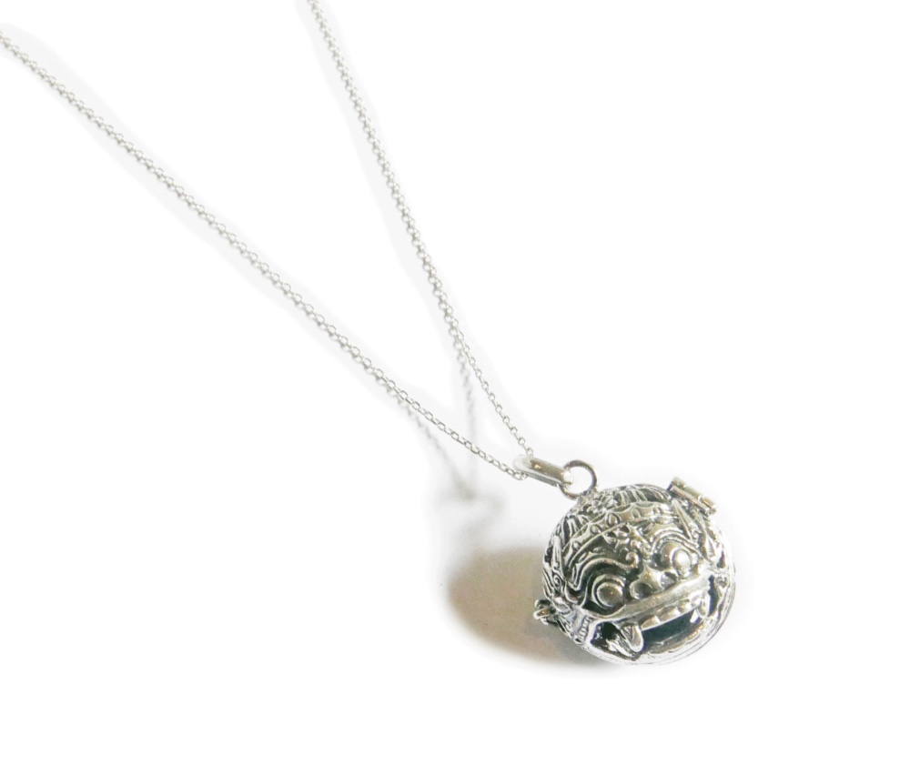 ✼シルバー925✼スモーキークォーツのネックレス༺ぱかりと開けられる•*•幸運を呼ぶ聖なるバロン༻天然石アクセサリー男性